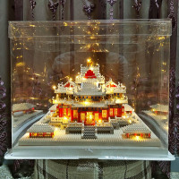 积木拼装欢乐组装高难度成人微小颗粒北京紫禁城角楼立体拼图城堡拼插模型建筑物男孩儿童女生玩具生日礼物