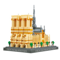 巴黎圣母院积木拼装乐趣组装高难度成人微小颗粒拼图拼插大型城堡男孩女孩女生模型建筑物街景节日儿童玩具