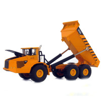 合金工程运输车合金泵车模型水泥浇注工程车声光伸缩儿童玩具车摆件