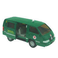 合金汽车模型城市专用邮政快递车三轮车仿真儿童玩具车声光回力车玩具大号1比24快递车