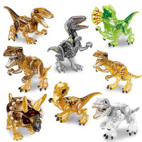 恐龙玩具侏罗纪世界公园大型发声恐龙霸王龙暴龙积木组装模型夜光恐龙化石拼装玩具男孩积木拼插玩具儿童礼物