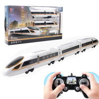 双鹰复兴号遥控高铁玩具动车组火车玩具可充电仿真一键开门和谐号遥控高铁动车模型玩具
