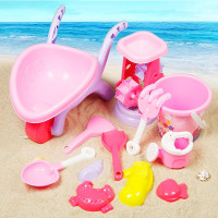 儿童沙滩玩具套装玩沙子挖沙男孩女孩宝宝海边沙漏铲子和桶决明子