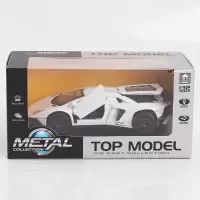 1/32 合金车模型儿童玩具汽车仿真模型车模跑车LP740 3开门