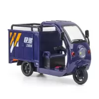 1/24快递三轮合金摩托车模型摆件儿童玩具