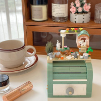 可爱猫咪积木首饰盒戒指盒礼盒拼装玩具浪漫求婚送老婆女朋友生日520情人节礼物diy手工拼装摆件