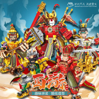 国潮积木西游记系列孙悟空模型男孩拼装玩具儿童6-10岁齐天大圣黄金甲悟空小侠传奇美猴王积木