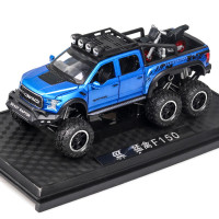 福特猛禽1:24越野车模玩具车仿真合金汽车模型儿童玩具男孩小汽车回力声光