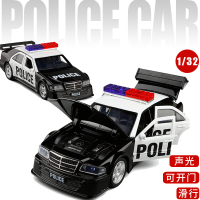 JK 1/32 美国版本警车合金车模逼真警笛金属仿真汽车模型玩具车