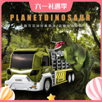 新品 可动恐龙星球越野卡车合金模型带声光效果可拆装