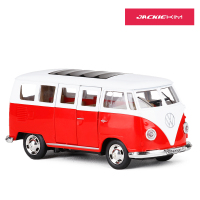 仿真合金1:30大众T1公交卡通旅游巴士车模型儿童回力玩具车