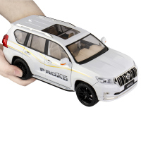 1:18仿真普拉多霸道越野车模型合金大号声光回力玩具车摆件礼品