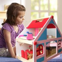 公主娃娃家宝宝别墅儿童木制过家家房子玩具屋女孩益智玩具娃娃屋