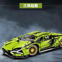 兰博基尼益智拼装积木超跑车模型高难度布加迪机械组911玩具礼物