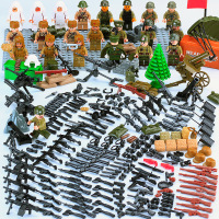 长津湖水门桥八路军抗美援朝军事小人仔人偶大炮积木拼装玩具