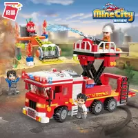 积木兼容12013火线解救行动消防车组装模型男孩拼装玩具