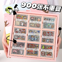 100张pet防水手账贴纸 ins风女孩儿童手帐素材套装透明可爱卡通