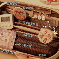 小众ins高颜值追星 可爱女孩笔袋翻盖笔盒帆布文具袋简约文具盒