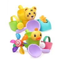 儿童软胶洗澡玩具戏水车男孩女孩婴幼儿宝宝小老虎洒水壶花洒沙滩