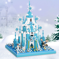 冰雪奇缘城堡积木模型女孩系列高难度拼装玩具益智力儿童礼物