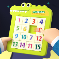 数字华容道滑动拼图九宫格儿童益智思维训练玩具一4x4二年级6数学