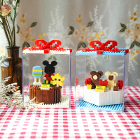 钻石微型小颗粒儿童拼装积木成人娱乐拼图蛋糕高难度玩具女孩礼物