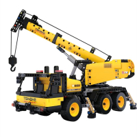 小米爱其工程吊车搅拌车矿山车挖掘机拼插积木儿童益智玩具