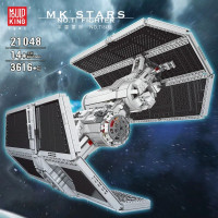 宇星21048星际战舰星球TI战机飞船帝国钛轰炸机颗粒积木玩具模型