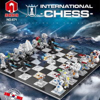 671MOC星战国际象棋千年隼歼星舰飞船益智拼装积木玩具摆件