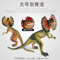 仿真大号双脊龙模型恐龙玩具双冠龙张开冠子迅猛龙双棘龙动物摆件