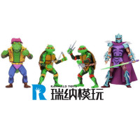 预售 忍者神龟 游戏版2波 施莱德 皮头 拉斐尔 米开朗 人偶