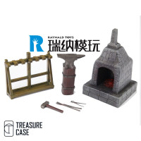 预售 工作室 1/12 中世纪铁匠铺 配件包 场景套装 可亮灯