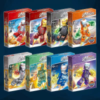 礼物钢铁侠反浩克人仔机甲复仇者联盟超级英雄托尼斯塔克拼装积木