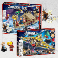 礼物灭霸超级英雄系列steam圣殿2号终局之战飞船拼装积木玩具新款