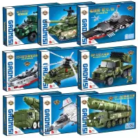 中国军事系列海陆空飞机坦克装甲车战斗机战争模型拼装积木玩具男