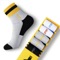 洛恋长袜子男童纯棉祙秋冬季中筒青少年大童运动吸汗防臭初中学生全棉加厚保暖