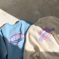 chic韩风卫衣女薄款春季2021年宽松bf慵懒无帽百搭长袖上衣潮ins