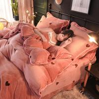 法兰绒牛奶绒双面绒毛绒被套单件冬天被罩单人双人180x220珊瑚绒