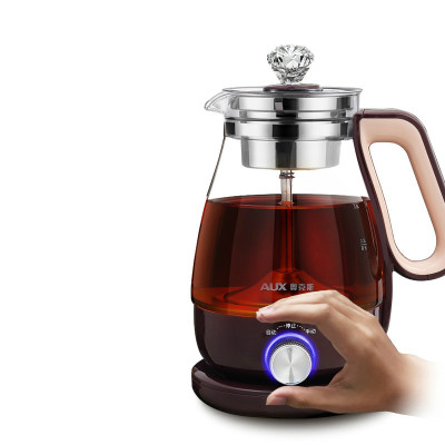 奥克斯煮茶器黑茶普洱玻璃电热水壶蒸茶壶全自动保温蒸汽电煮茶壶