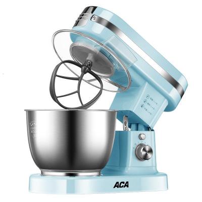 ACA厨师机家用商用多功能全自动和面机搅拌揉面机料理机 蓝色