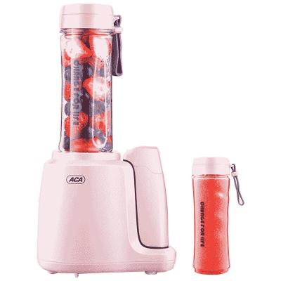 ACA/北美电器便携式榨汁机家用全自动果蔬多功能学生果汁机 粉色