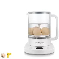 荣事达养生壶家用多功能煮茶器全自动玻璃煮花茶壶办公室小型养身 白色