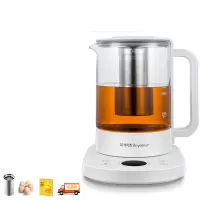 荣事达养生壶家用多功能煮茶器全自动玻璃煮花茶壶办公室小型养身 白色(带滤网)