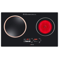 志高嵌入式电磁炉双灶家用凹面节能双头电灶镶嵌式双眼电陶炉爆炒 黑色