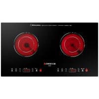 志高嵌入式电陶炉家用双灶智能不挑锅大功率镶嵌式双头双眼电陶炉 黑色