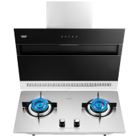 Aucma/澳柯玛油烟机燃气灶套装自清洗侧吸式大吸力套餐907D+3D23 907D+不锈钢灶 液化气