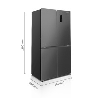 澳柯玛460升十字对开门变频风冷无霜电冰箱家用超4四开门双开门薄 威尼斯银