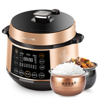 Joyoung/九阳 电压力锅家用智能5L电压力饭煲双胆3-6人 香槟金色
