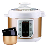 九阳 电压力锅家用多功能高压锅双胆5升L可预约电压力煲 香槟金色