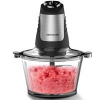 九阳电动绞肉机家用不锈钢小型多功能全自动肉馅辅食料理机大容量 银色